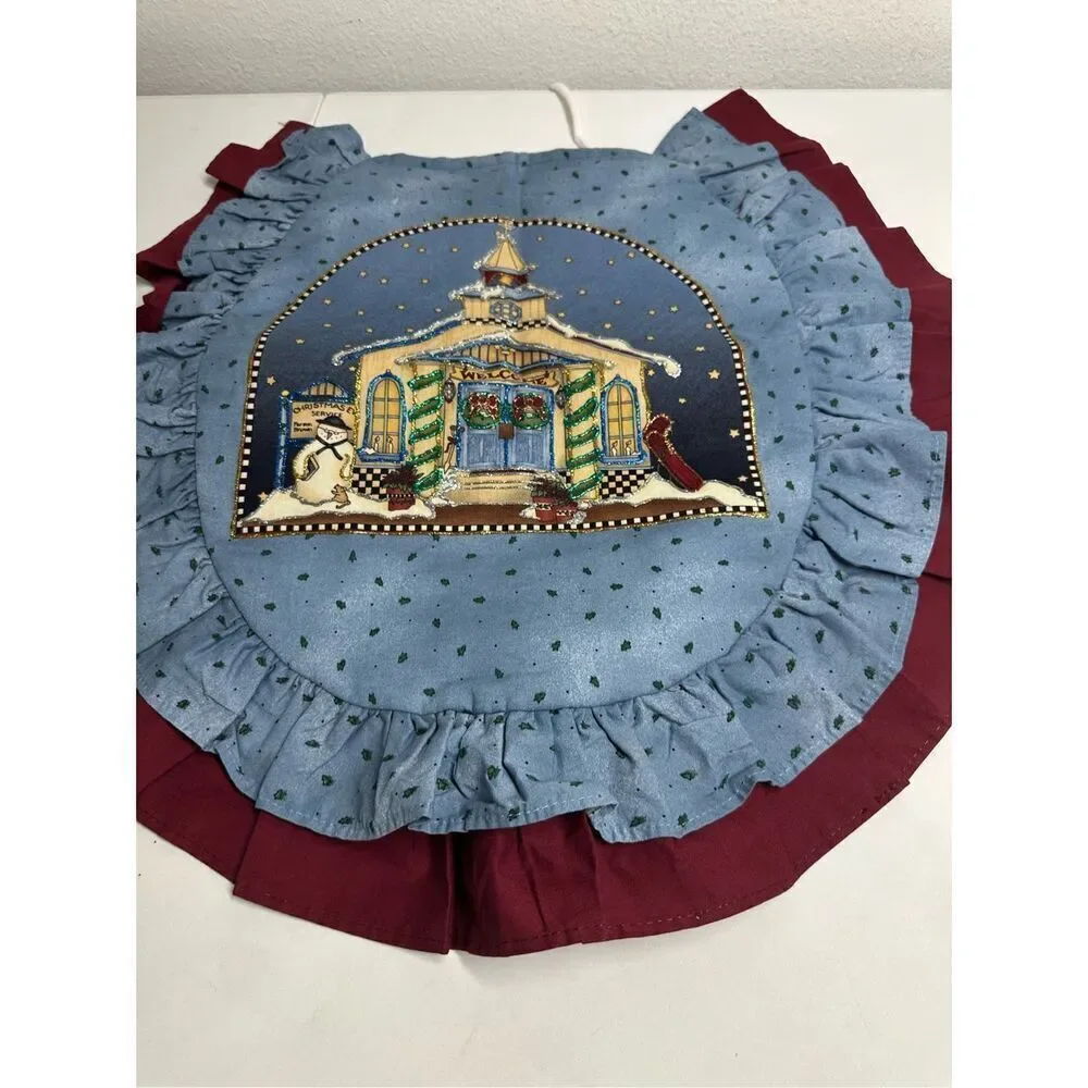 Rare Vintage 1970's Christmas TOILET SEAT COVER Holiday Decor